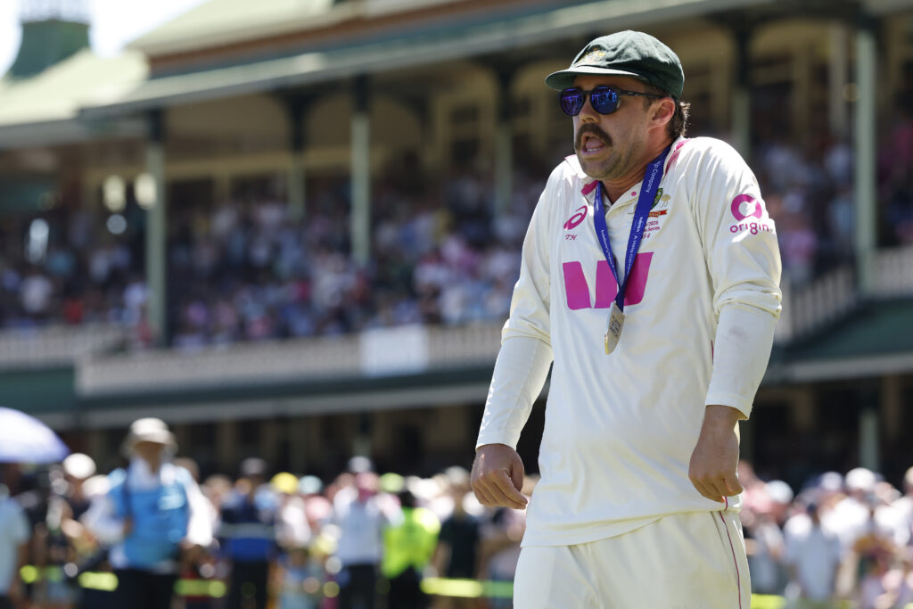 Travis Head of Australia is awarded the player of the matchduring day five of the Fifth Test in the 2025/26 Ashes Series between Australia and England at Sydney Cricket Ground.