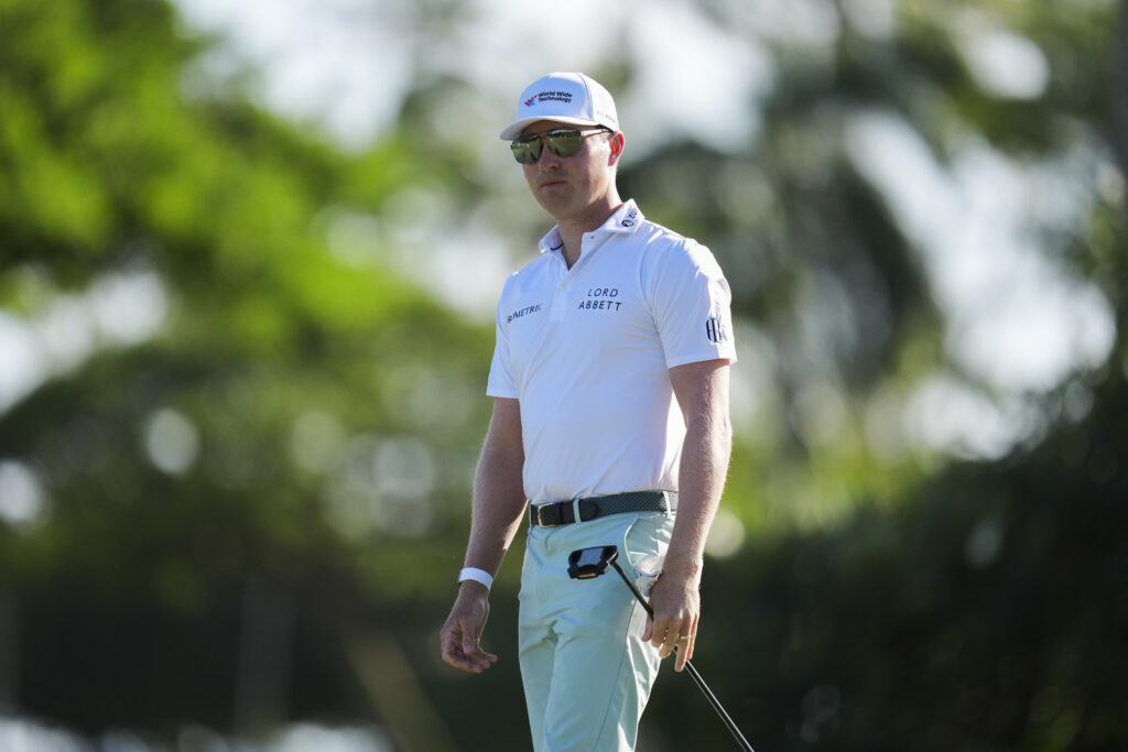 Ben Griffin watches his tee shot on the 13th hole during the second round of Sony Open in Hawaii at Waialae Country Club on January 16, 2026 in Honolulu, Hawaii.