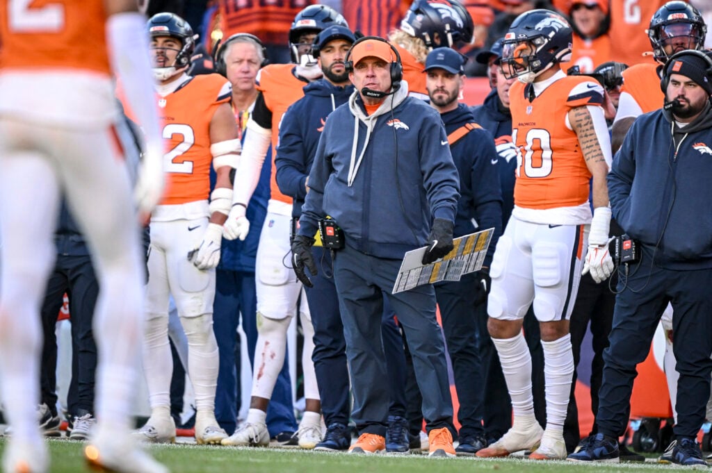 Head coach Sean Payton of the Denver Broncos