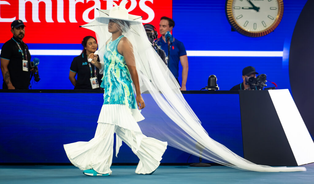 Naomi Osaka makes her entrance at the 2026 Australian Open