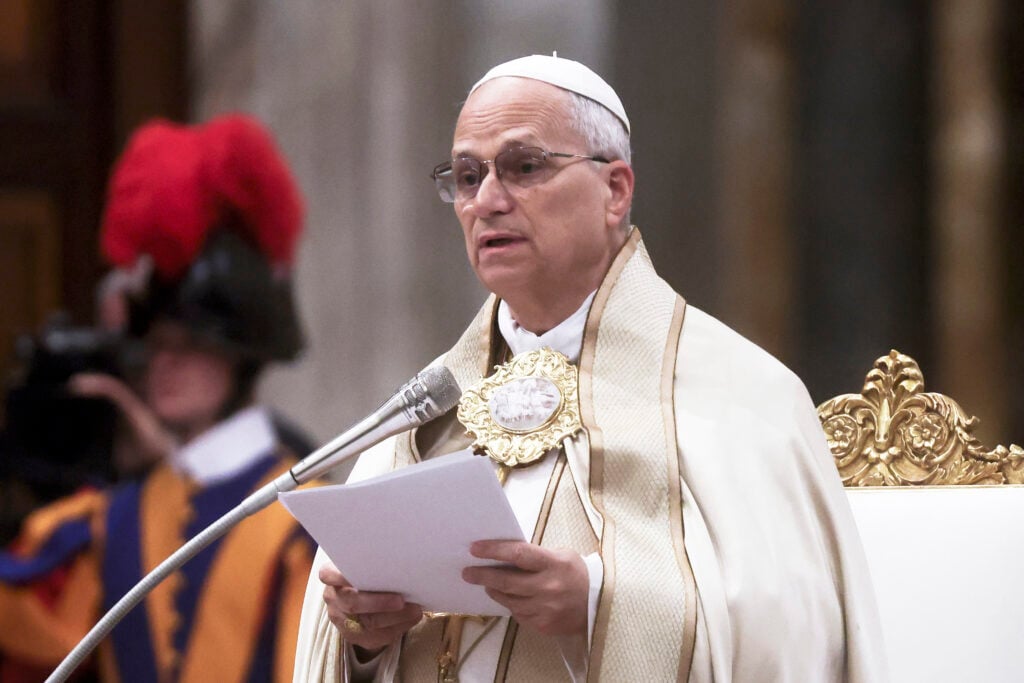 Pope Leo XIV leads the celebration of the Second Vespers on the occasion of the Solemnity of the Conversion of Saint Paul at St. Paul's Basilica.