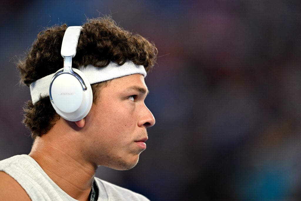 Ben Shelton looks on at the Australian Open.
