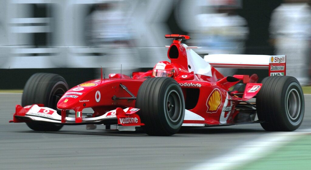 Michael Schumacher's 2004 Ferrari during Montreal Grand Prix.