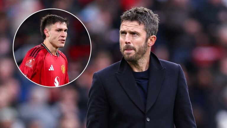 Manchester United head coach / manager Michael Carrick during the Premier League match between Manchester United and Manchester City at Old Traffor...