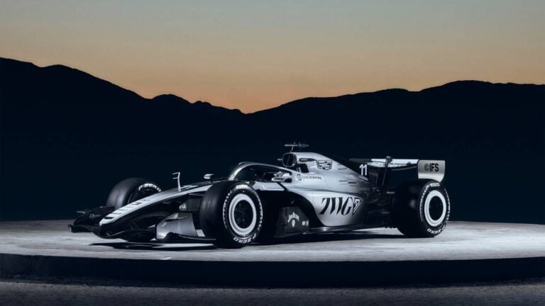 Angled image of the new Cadillac 2026 Formula 1 car