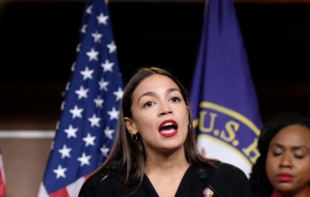 U.S. Rep. Alexandria Ocasio-Cortez (D-NY), speaks during a press conference at the US Capitol on July 15, 2019 in Washington, DC. President Donald Trump stepped up his attacks on four progressive Democratic congresswomen.