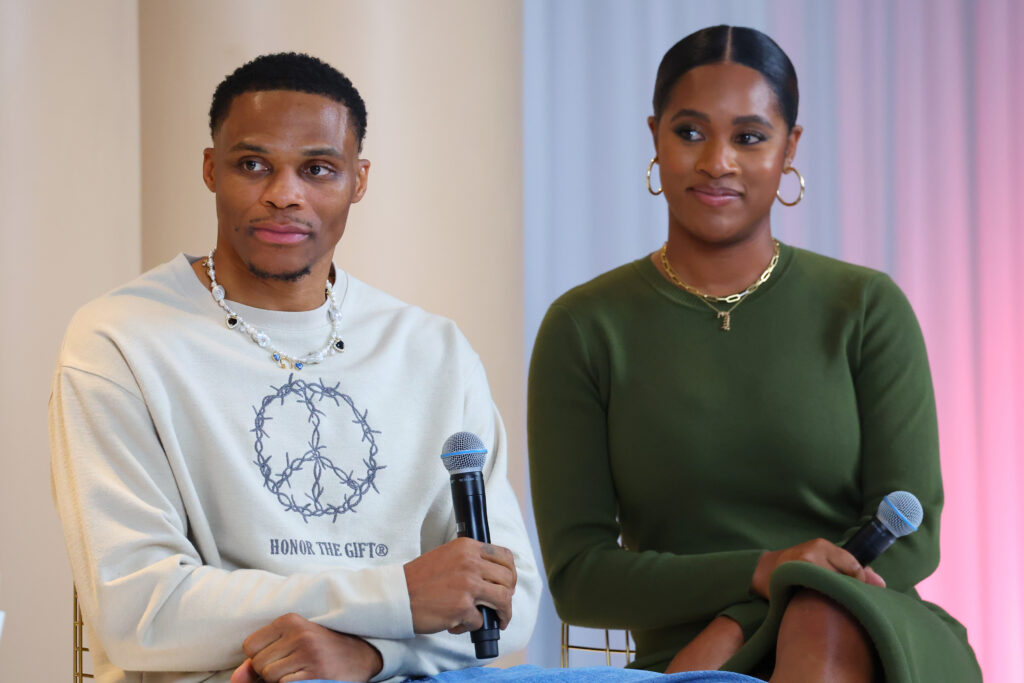 Russell Westbrook and Nina Westbrook attend the 5th Annual Black Love Summit at Hudson Loft.