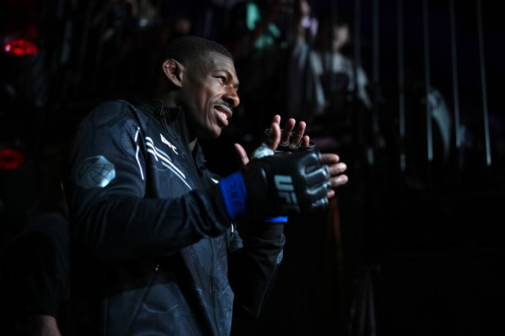 Joaquin Buckley prepares to face Stephen Thompson in a welterweight fight during the UFC 307 event at Delta Center on October 05, 2024.