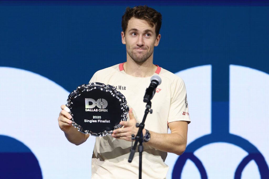 Casper Ruud pictured after losing the 2025 Dallas Open final