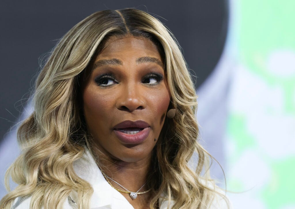 Serena Williams, Managing Partner, Serena Ventures makes remarks during the second day of the FII PRIORITY Summit held at the Faena Hotel.