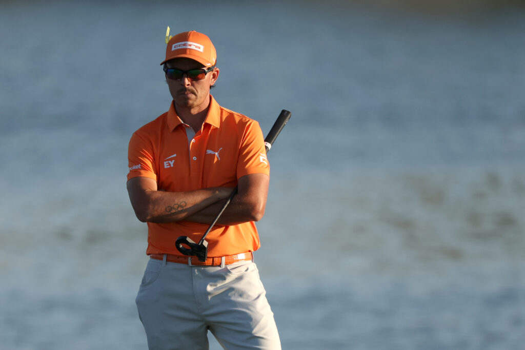Rickie Fowler of the United States waits to putt on the 18th hole during the final round of the Cognizant Classic in The Palm Beaches 2025 at PGA National Resort And Spa
