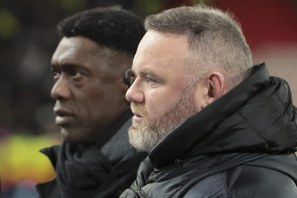 Wayne Rooney, left Clarence Seedorf comment for Amazon Prime the UEFA Champions League 2024/25 UEFA Champions League 2024/25 Round of 16 Second Leg match between Liverpool FC and Paris Saint-Germain (PSG) at Anfield.