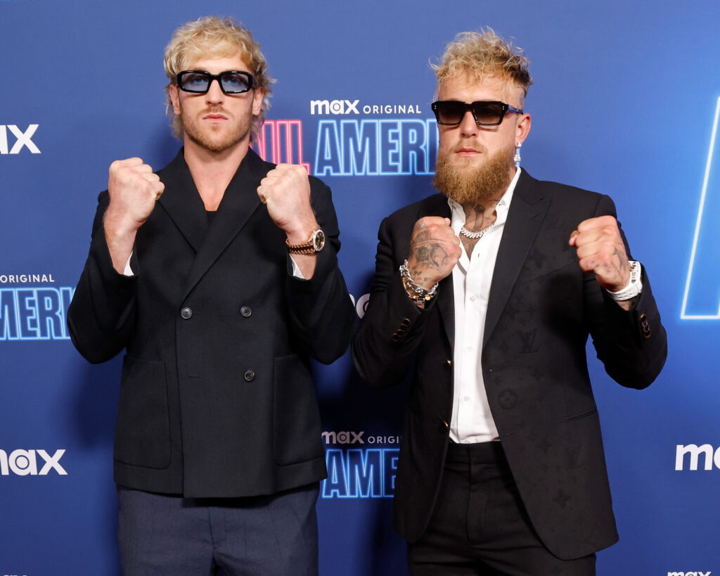 Logan Paul and Jake Paul attend the premiere of "Paul American" at Tempo by Hilton New York Times Square.