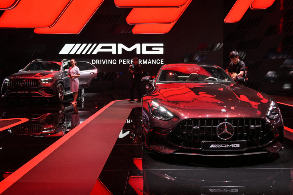 Mercedes Benz AMG GT 63 is displayed during the 21st Shanghai International Automobile Industry Exhibition