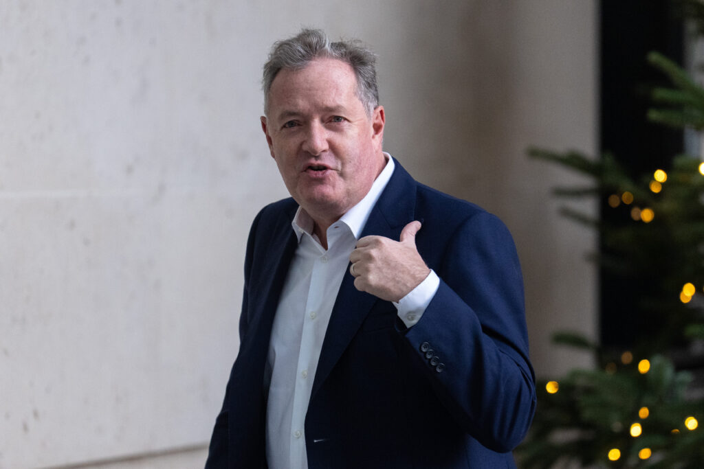 Broadcaster Piers Morgan arrives to appear on the Laura Kuenssberg Show at BBC Broadcasting House