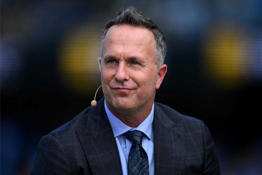 Former England captain Michael Vaughan during day two of the Second 2025/26 Ashes Series Test Match between Australia and England at The Gabba.