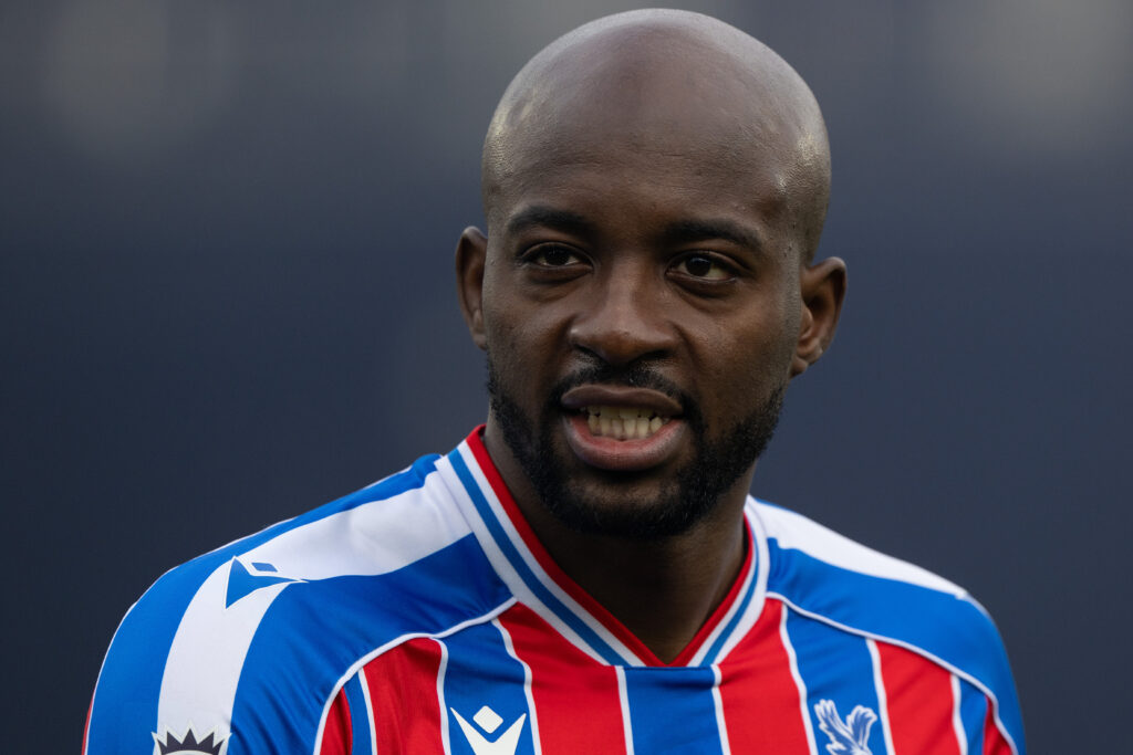 Jean-Philippe Mateta of Crystal Palace looks on during the Premier League match between Crystal Palace and Chelsea at Selhurst Park on January 25, 2026 in London, United Kingdom.