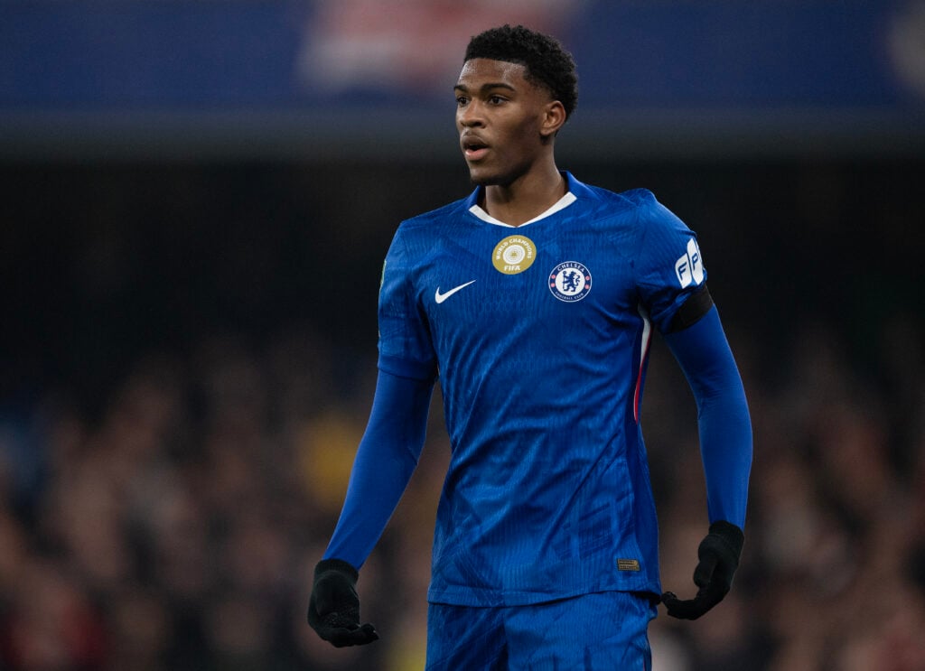 Josh Acheampong of Chelsea during the Carabao Cup Semi Final First Leg match between Chelsea and Arsenal at Stamford Bridge.