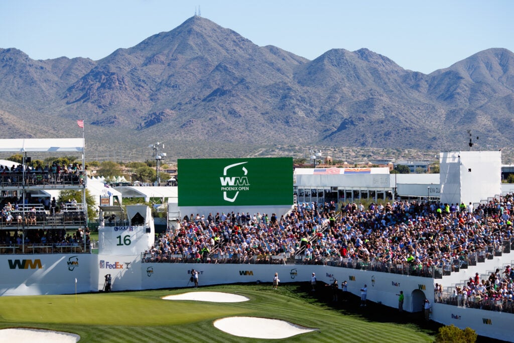A general view of the 16th hole prior to the WM Phoenix Open 2026