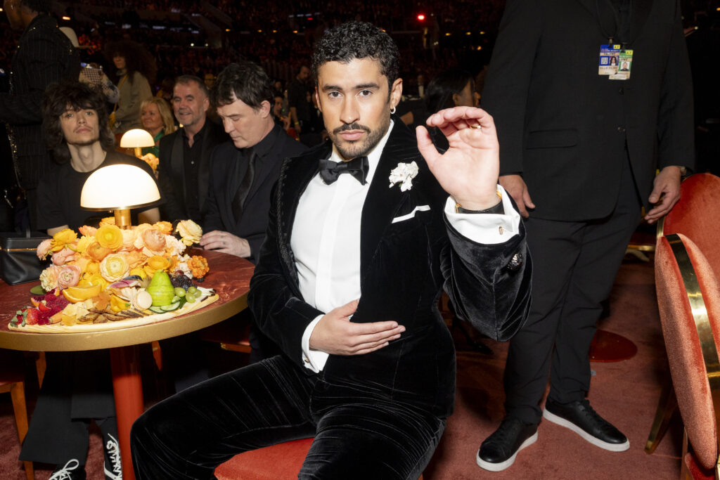 Bad Bunny attends the 68th GRAMMY Awards at Crypto.com Arena.
