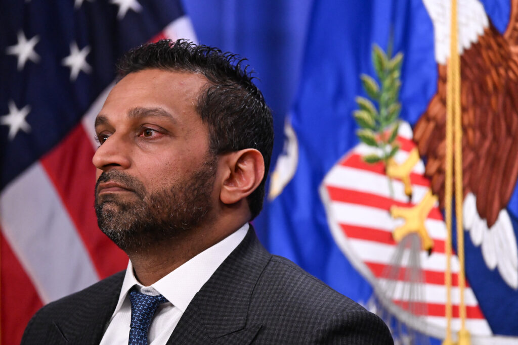 FBI Director Kash Patel looks on during a news conference at Department of Justice headquarters in Washington, DC, on February 6, 2026. One of the "key participants" behind the 2012 attack on the US mission in Benghazi that left four Americans dead
