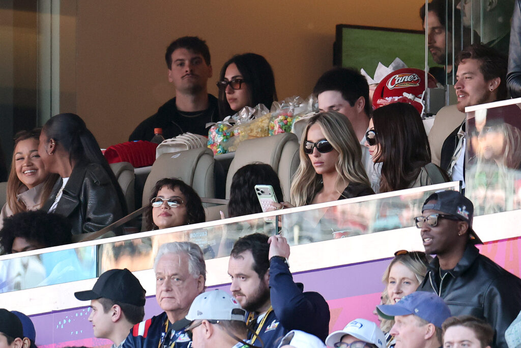 Madison Bailey, Isabela Moner, Alix Earle and Dylan Sprouse attend Super Bowl LX at Levi's Stadium.