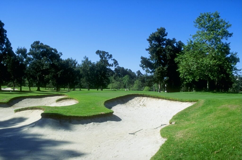 A general view of the 4th hole at the Riviera Country Club in Pacific Palisades, California, site of the 1995 PGA Championships