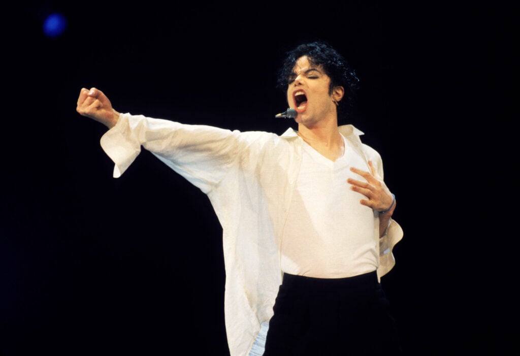 Michael Jackson performs at the 12th Annual MTV Video Music Awards at Radio City Music Hall in New York City.