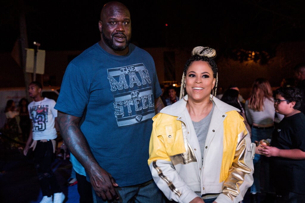 Shaunie O'Neal and Shaquille O'Neal celebrate Shareef O'Neal's 18th birthday party at West Coast Customs.
