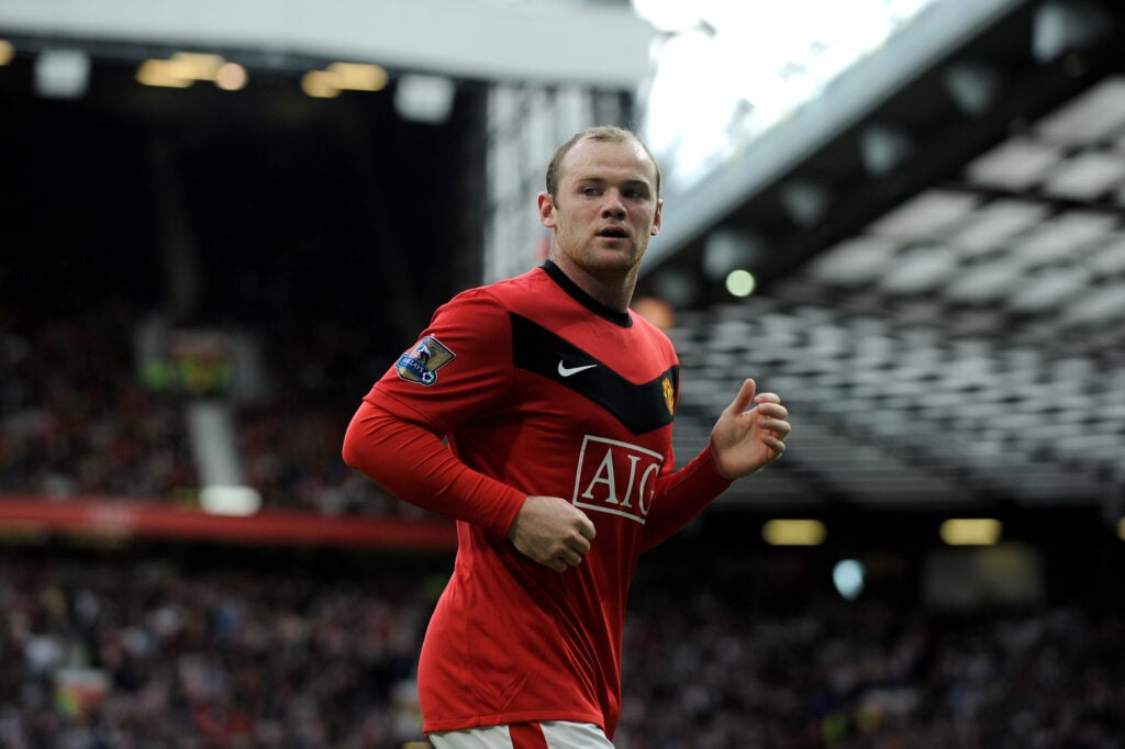 Wayne Rooney of Manchester United looks on during the Barclays Premier League match between Manchester United and Stoke City at Old Trafford.