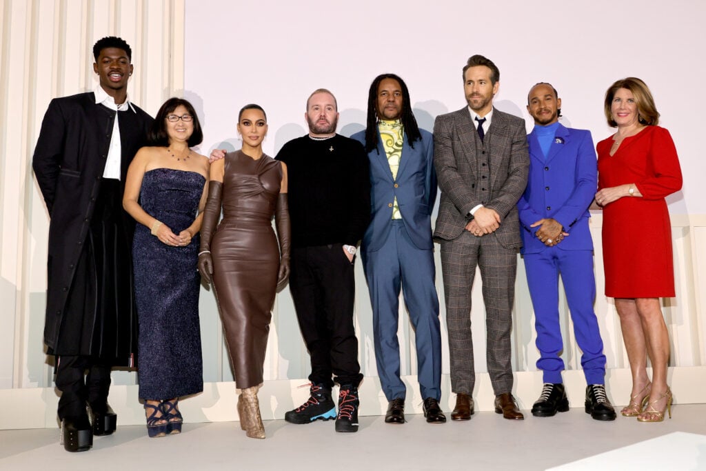 Lil Nas X, Maya Lin, Kim Kardashian West, Kim Jones, Colson Whitehead, Ryan Reynolds, Lewis Hamilton, and Sherrie Westin attend the WSJ. Magazine 2021 Innovator Awards sponsored by Samsung, Harry Winston, and Rémy Martin at MOMA on November 01, 2021 in New York City.