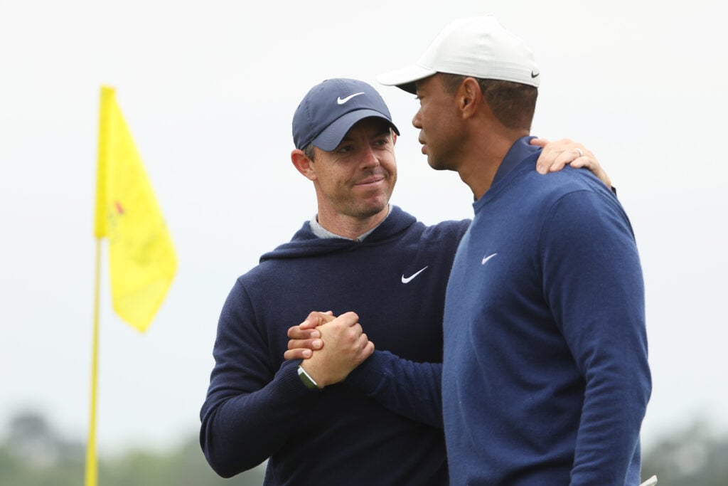 Rory McIlroy and Tiger Woods at The Masters
