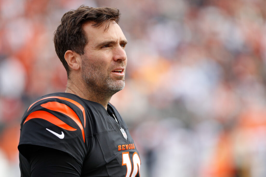 Cincinnati Bengals quarterback Joe Flacco (16) before the game against the Arizona Cardinals and the Cincinnati Bengals.