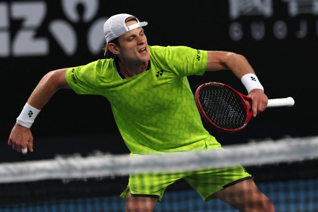 Zizou Bergs celebrates at the 2026 Australian Open