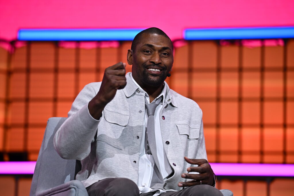 Metta World Peace, NBA All-Star & Chairman, Artest Management Group, on Centre stage during day two of Web Summit Qatar 2026 at the Doha Exhibition and Convention Center.