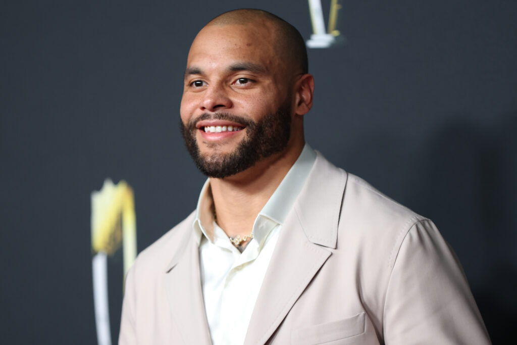 Dallas Cowboys' Dak Prescott during NFL Honors' red carpet at Palace of Fine Arts.