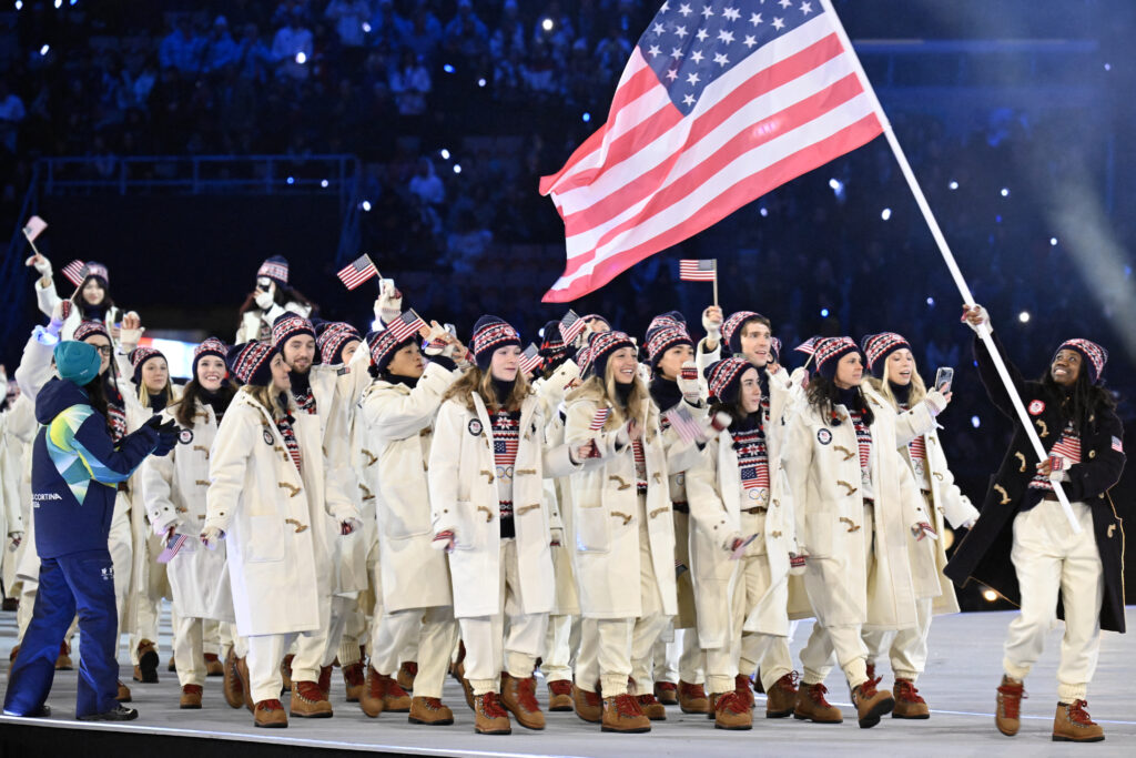 Team USA during the 2026 Winter Olympic Opening Ceremony