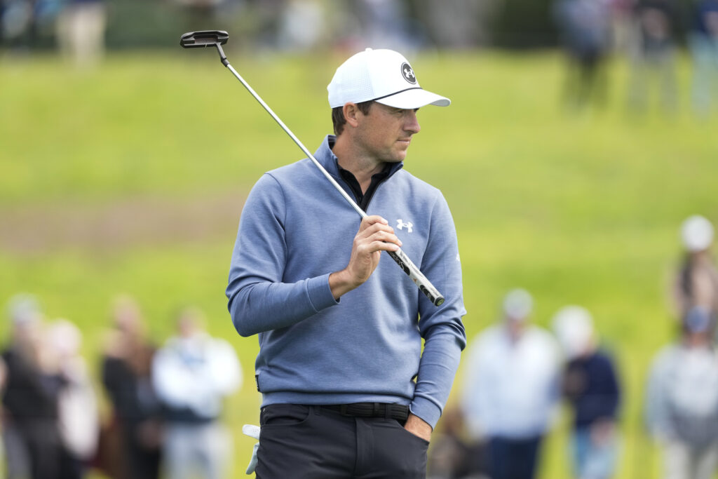 Jordan Spieth on the 6th green during the second round of the AT&T Pebble Beach Pro-Am at Pebble Beach