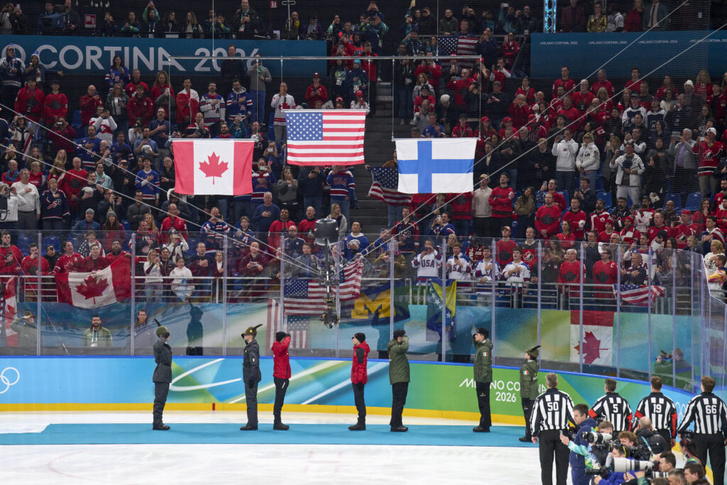 National flags raised at the 2026 Winter Olympics