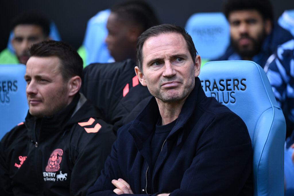 Coventry manager Frank Lampard during the Sky Bet Championship match between Coventry City and Stoke City at The Coventry Building Society Arena