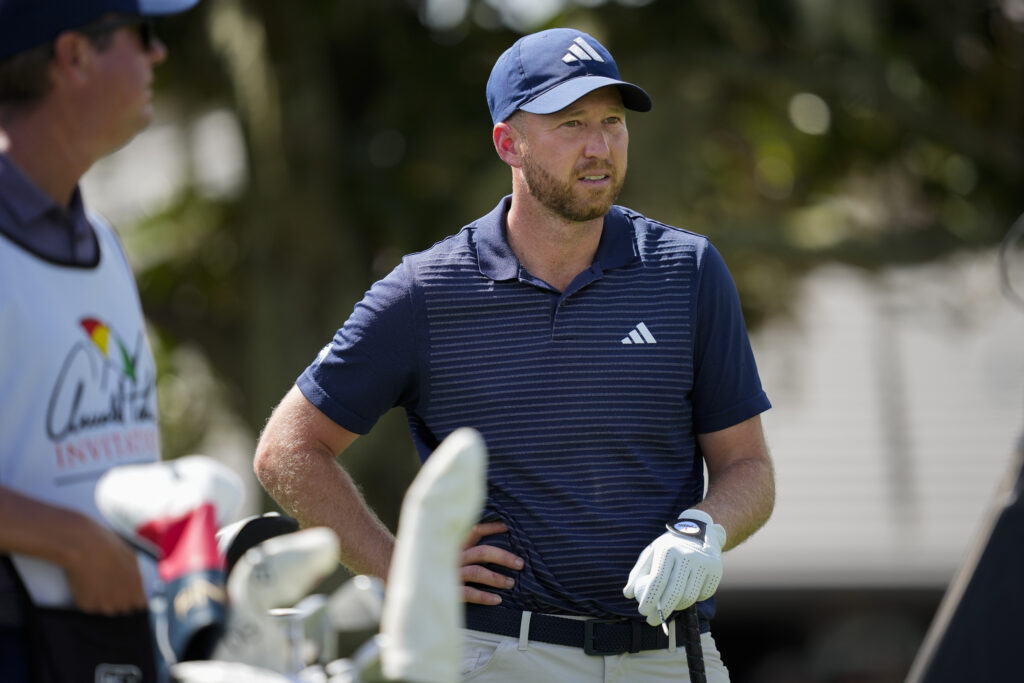 Daniel Berger waits on the first tee during the second round of the Arnold Palmer Invitational presented by Mastercard at Arnold Palmer's Bay Hill Club