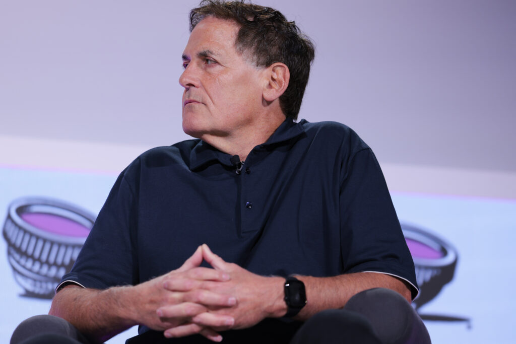 Mark Cuban, co-founder of Cost Plus drugs, attends the Punchbowl News Conference at Union Station.