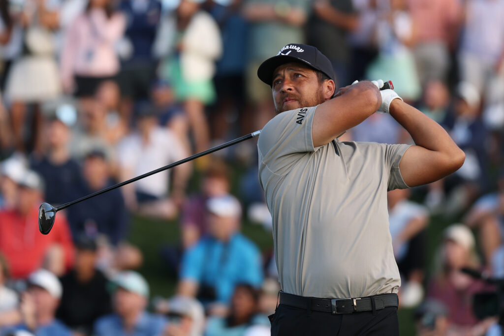 Xander Schauffele in action during the third round of THE PLAYERS Championship 2026 at TPC Sawgrass