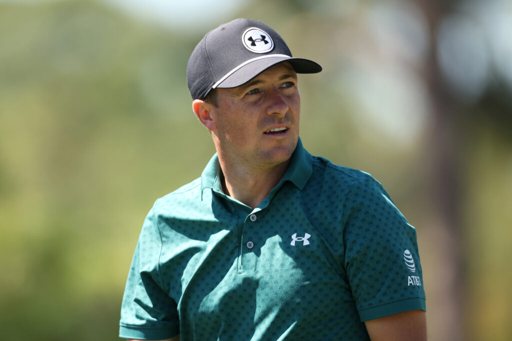 Jordan Spieth looks on during the second round of the Valspar Championship
