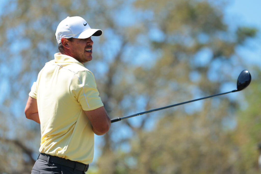 Brooks Koepka on the first tee during the final round of The Valspar Championship