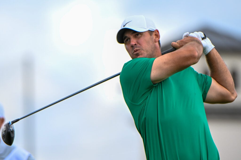Brooks Koepka hits a tee shot during the second round of the Texas Children's Houston Open