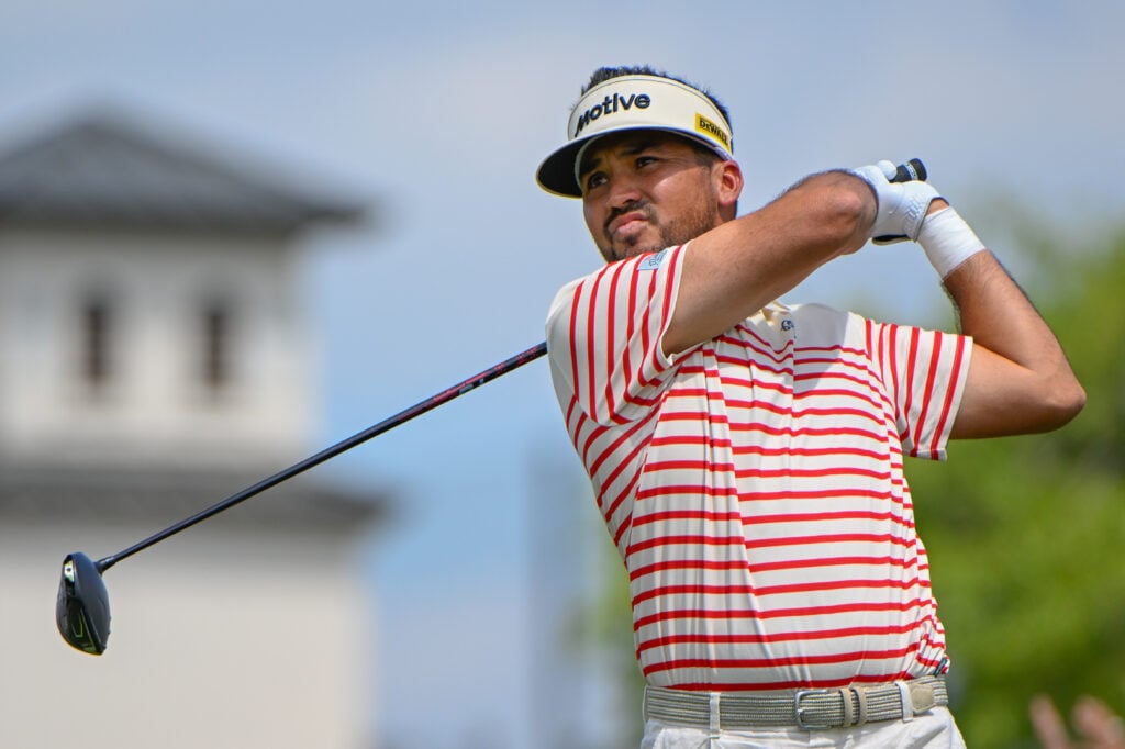 Jason Day watches his tee shot on 1 during the second round of the Texas Children's Houston Open