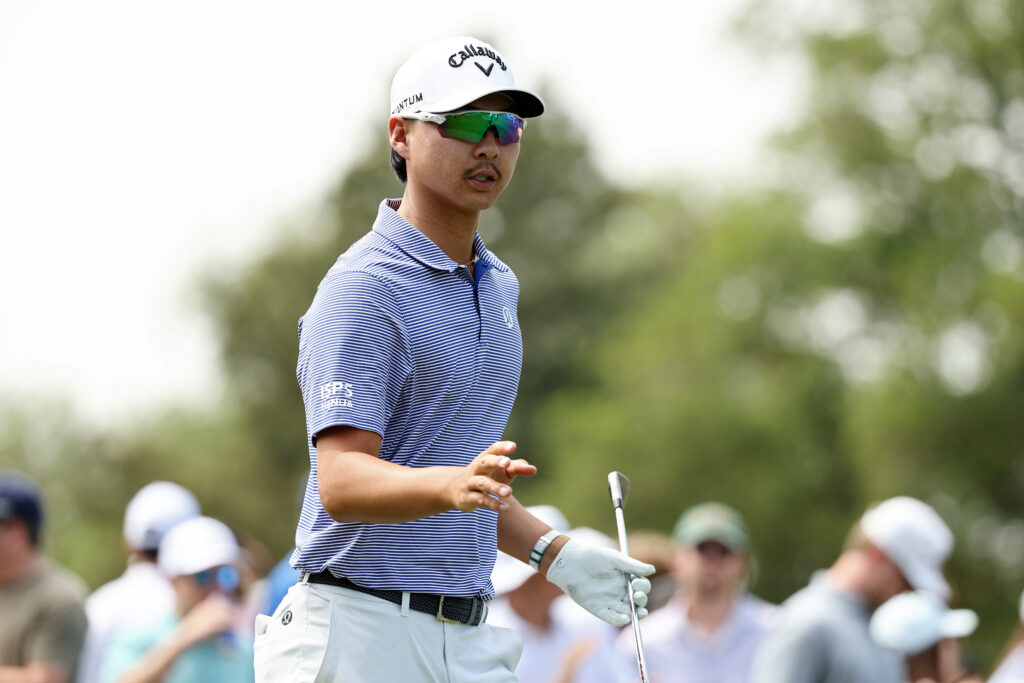 Min Woo Lee in action during the third round of the Texas Children's Houston Open