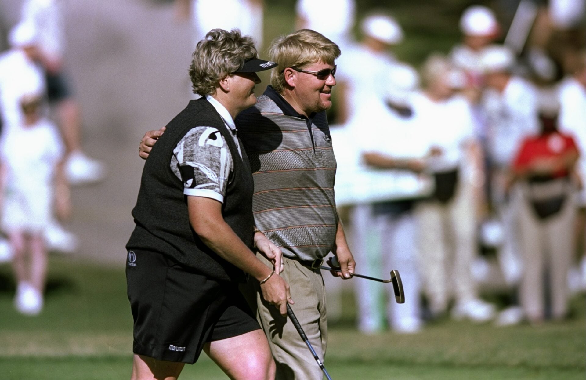 3 Dec 1998:  Laura Davies (left) and John Daly (right) in action during the JCPenney Classic in Westin Innisbrook Resort in Palm Harbor, Florida. M...