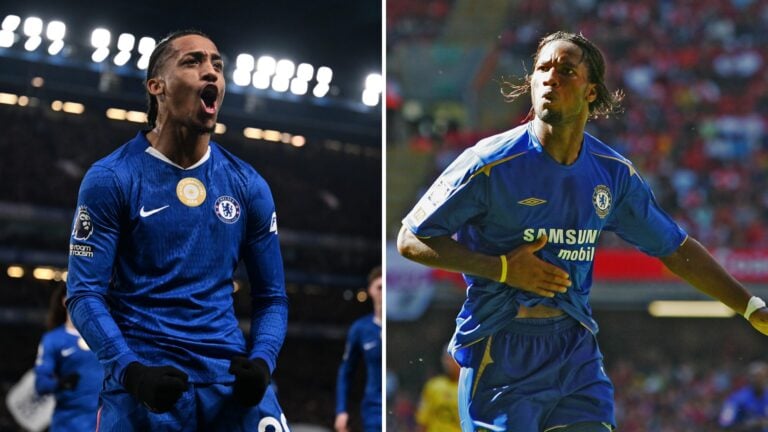 Joao Pedro and Didier Drogba